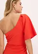 One shoulder-klänning med rynk, bonprix