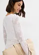 Off-shoulder-topp med ausbrennermönster, bonprix