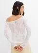 Off-shoulder-topp med ausbrennermönster, bonprix