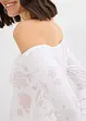 Off-shoulder-topp med ausbrennermönster, bonprix