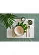 Bordstablett med broderi i ekologisk bomull (2-pack), bonprix