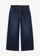 Jeans med vida ben, High Waist och resårlinning, cropped, bonprix