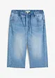 Långa dra på-jeansbermudas för barn, Slim Fit, bonprix