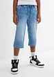 Långa dra på-jeansbermudas för barn, Slim Fit, bonprix
