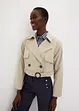 Trenchcoat med avtagbara ärmar och nederdel, bonprix