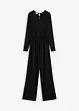 Jumpsuit i jersey med djup urringning, bonprix