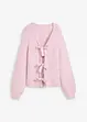 Vändbar cardigan med rosetter, bonprix