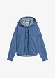 Jeansblus med huva, bonprix