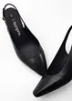 Slingbackpumps i skinn, bonprix