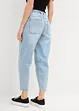 Barrel Jeans Mid Waist med bekväm midja, cropped, bonprix