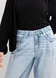 Barrel Jeans Mid Waist med bekväm midja, cropped, bonprix