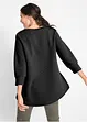 Lång sweatshirt i materialmix, bonprix