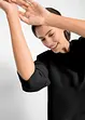 Lång sweatshirt i materialmix, bonprix