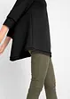 Lång sweatshirt i materialmix, bonprix