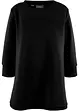 Lång sweatshirt i materialmix, bonprix