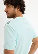 T-shirt med kort knappslå och korta ärmar, av bomull, bonprix