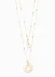 Set med halsband prytt med zirkonstenar (2 delar), bonprix