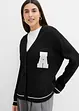Oversizecardigan med broderi, bonprix