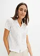 Moderiktig blus med hålbroderi, bonprix