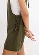 Jumpsuit i kort modell av luftig linnemix, bonprix