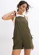Jumpsuit i kort modell av luftig linnemix, bonprix
