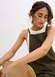 Jumpsuit i kort modell av luftig linnemix, bonprix