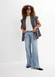 Loose Straight Jeans Mid Waist, Low Stretch, bonprix