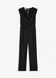 Jerseyjumpsuit med axelvaddar, bonprix