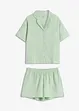 Muslinpyjamas med shorts och knappslå, bonprix