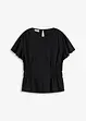 Topp med smock i kräppad jersey, bonprix