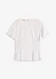Topp med smock i kräppad jersey, bonprix