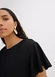 Topp med smock i kräppad jersey, bonprix