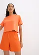 Jerseyshorts av lätt kräpp, bonprix