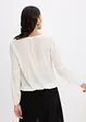 Blus med broderi, bonprix