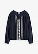 Blus med broderi, bonprix