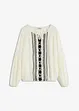 Blus med broderi, bonprix
