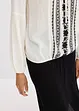 Blus med broderi, bonprix