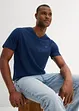 T-shirt med V-ringning (2-pack) av ekologisk bomull, bonprix