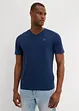 T-shirt med V-ringning (2-pack) av ekologisk bomull, bonprix