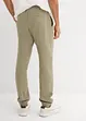 Vid dra på-byxa i muslin, regular fit, tapered, bonprix