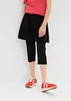 Caprileggings med kjol för barn, bonprix