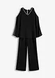 Jumpsuit med poncho och strass, bonprix