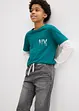 Stretchiga jeansbermudas, normal passform, bonprix