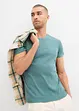 T-shirt i ribbat material, Slim Fit (2-pack), bonprix