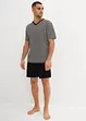 Pyjamas med shorts, V-ringning, bonprix