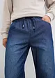 Dra på-jeans i somrig denim, klassisk passform (2-pack), bonprix