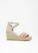 Sandalett med kilklack, bonprix