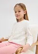 Hålmönstrad cardigan för barn, bonprix