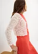 Stickad bolero med broderi och 3/4-ärmar för barn, bonprix