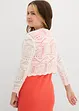Stickad bolero med broderi och 3/4-ärmar för barn, bonprix